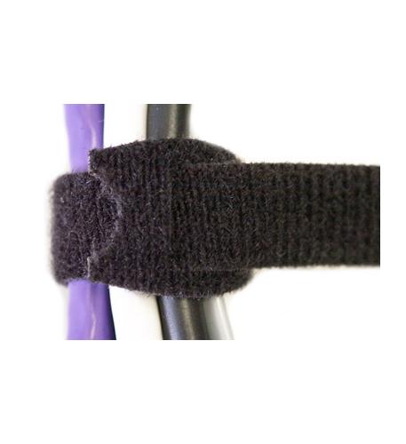 VELCRO CABLE TIE, 12", BLACK, 100PK