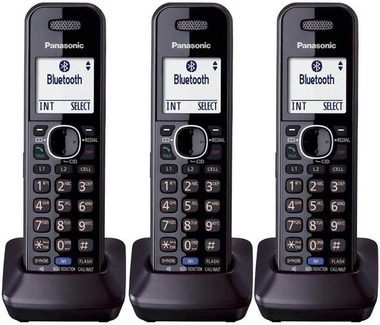 Panasonic KXTGA950B Dect 6.0 Handset 2-Line Landline Cordless Expansion Handset (3-Pack)
