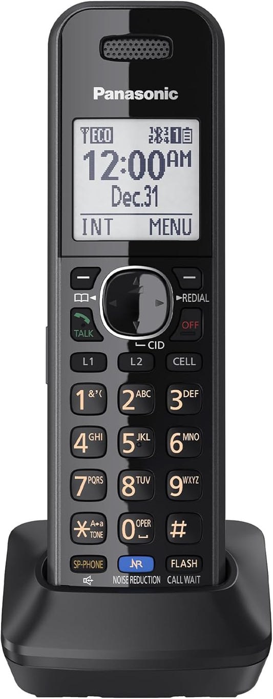 Panasonic DECT 6.0 Plus Cordless Phone Handset Accessory Compatible with 2-Line Cordless Phones KX-TG95xx Series Business telephones, Headset Jack - KX-TGA950B (Black)