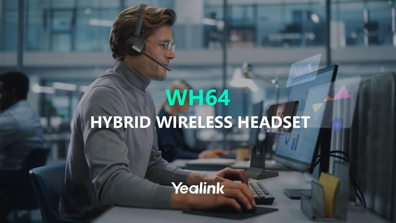 Yealink WH64 Dual UC DECT & Bluetooth Wireless Headset
