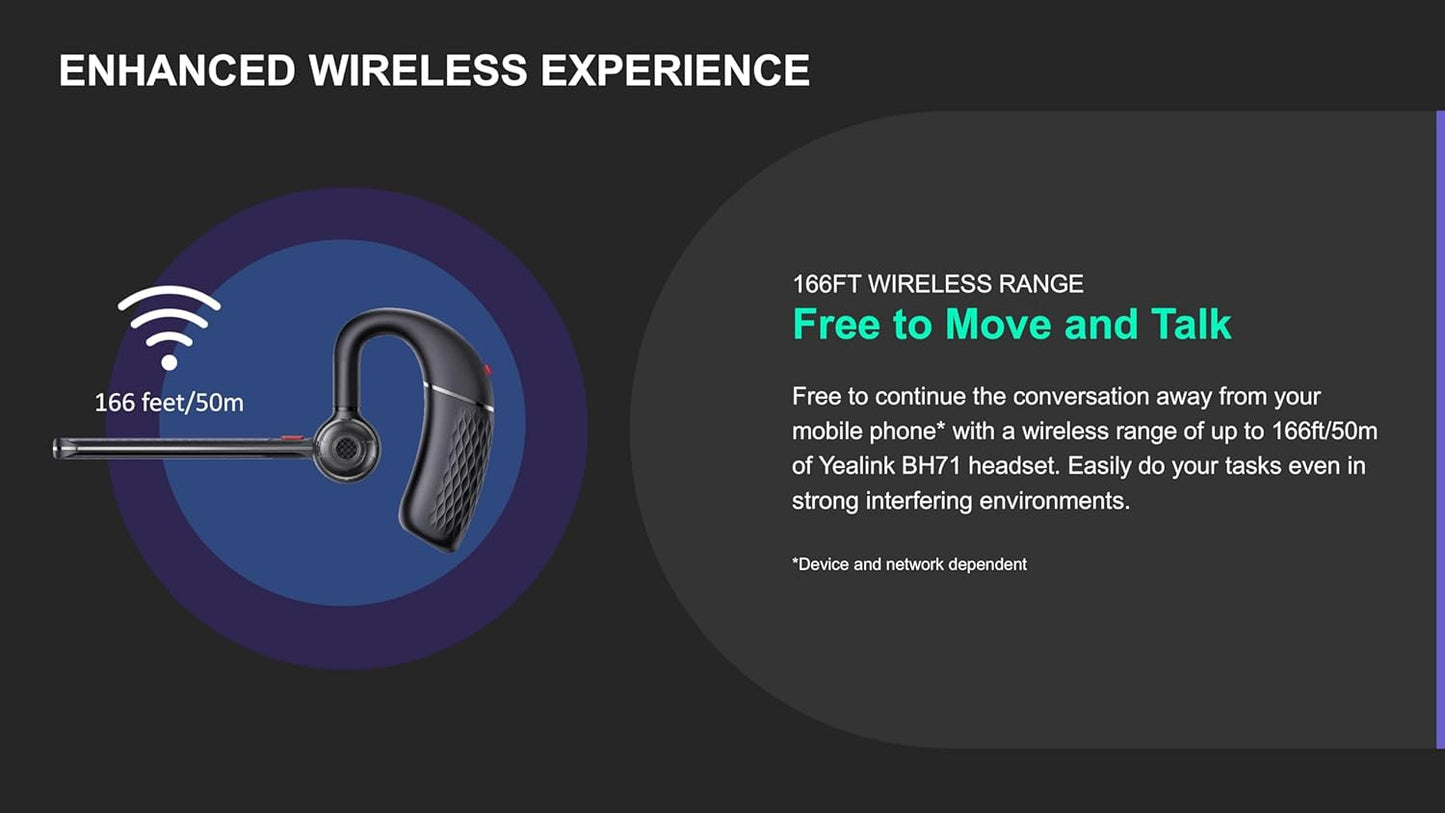 Yealink BH71 Workstation Pro USB Teams Mono Wireless Headset