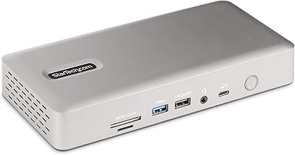 StarTech.com Thunderbolt 4 Multi-Display Docking Station, Quad/Triple/Dual Monitor Dock, 2X HDMI/2x DP, USB Hub, Ethernet, PD