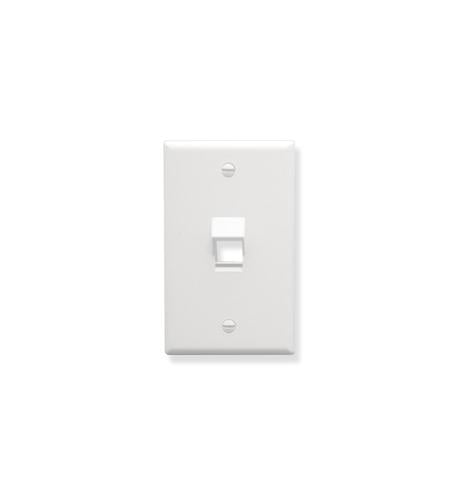 FACEPLATE, ANGLED, 1-GANG, 1-PORT, WHITE