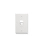 FACEPLATE, ANGLED, 1-GANG, 1-PORT, WHITE