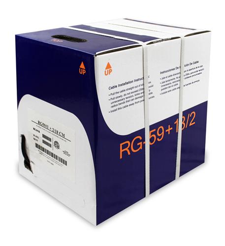 500 FT RG59 & 18-2 SIAMESE BLACK CABLE