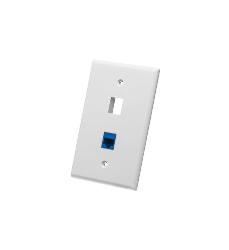 FACEPLATE, OVERSIZED, 2-PORT, WHITE