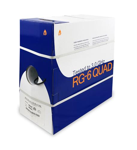18AWG QUAD 1K FT CMR BLACK RG6QRBK