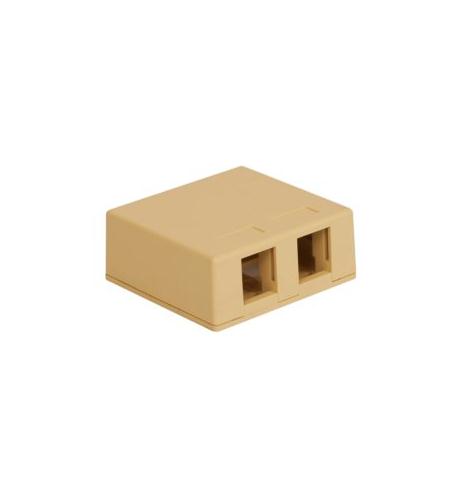 SURFACE MOUNT BOX, 2-PORT, 25PK, IV