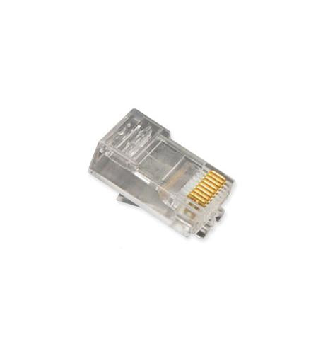 PLUG, 8P8C, FLAT ENTRY, STRANDED, 100PK