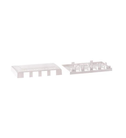 SURFACE MOUNT BOX, ELITE, 4-PORT, WHITE
