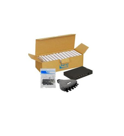 MOBILE, MODULAR, OUTLET BOX 6 PORT,BK