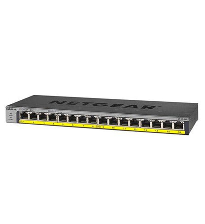 16-Port PoE/PoEplus Gb Ethernet UnMgd.