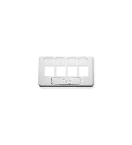 FACEPLATE, FURNITURE, TIA, 4-PORT, WHITE