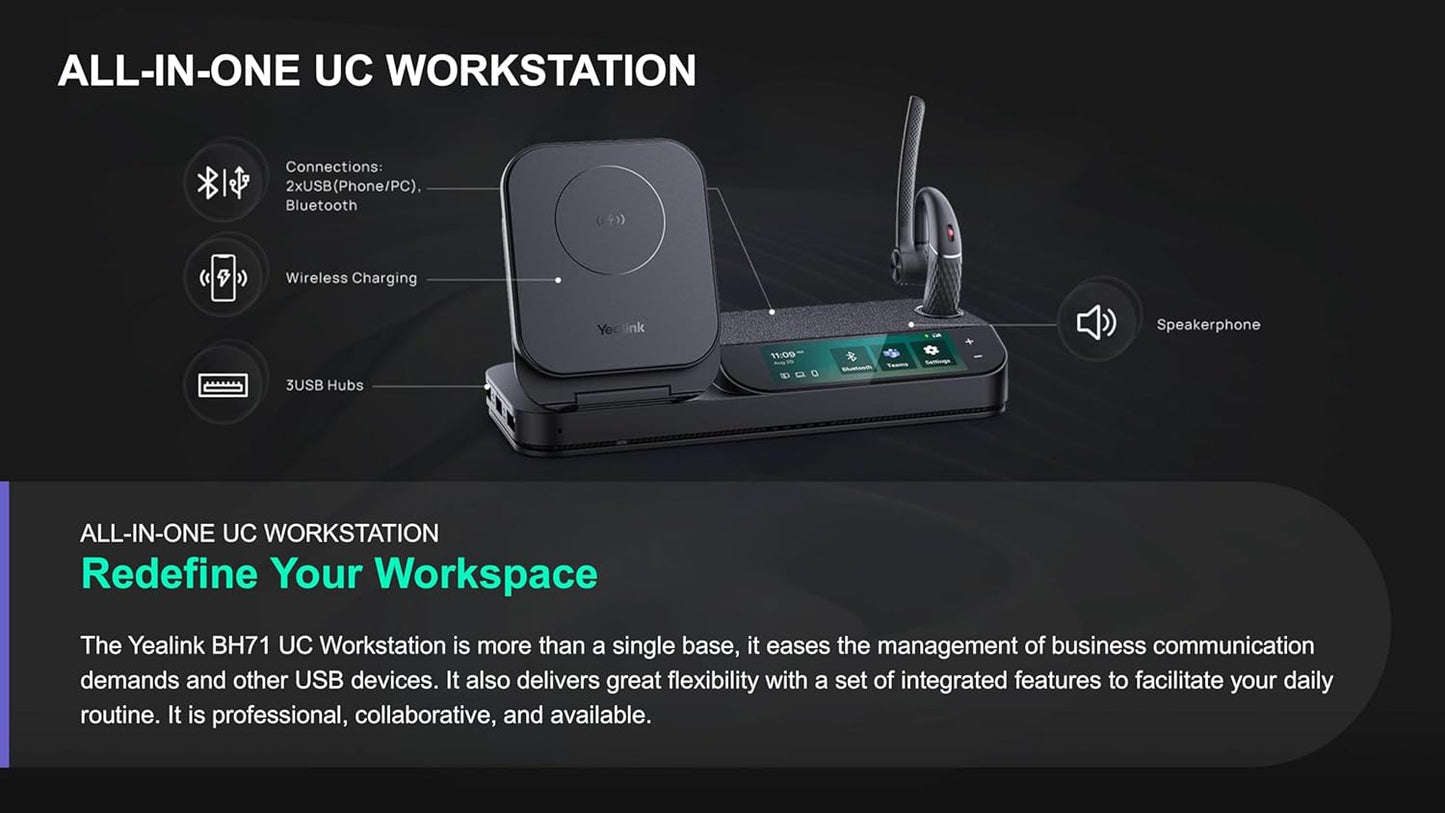 Yealink BH71 Workstation Pro Bluetooth Headset System