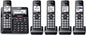Panasonic Cordless Phone with Advanced Call Block, Link2Cell Bluetooth, One-Ring Scam Alert, and 2-Way Recording with Answering Machine, 5 Handsets - KX-TGF975B (Black with Silver Trim)