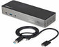 StarTech.com USB-C & USB-A Dock - Hybrid Universal Triple Monitor Laptop Docking Station w/ DisplayPort & HDMI 4K 60Hz - 85W PD, 6x USB Hub 10Gbps, GbE, Audio, TAA