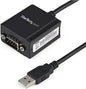 StarTech.com 6ft (1.8m) 1-Port FTDI USB to Serial RS232 Adapter Cable with COM Retention, USB to RS232 Adapter - TAA