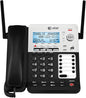 AT&T SynJ SB67158 DECT 6.0 4-Line Corded/Cordless Small Business Phone System with Answering System, Black/silver