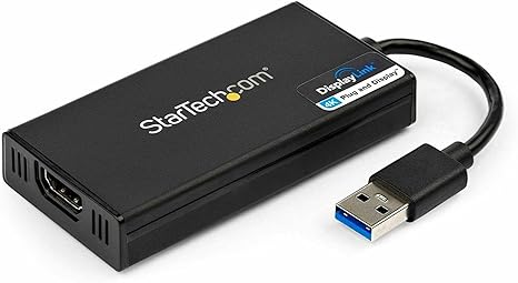 StarTech.com USB 3.0 to HDMI Adapter, 4K 30Hz UHD, USB to HDMI Display Adapter, External Adapter for Mac & Windows, TAA