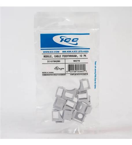 MODULE, CABLE FEEDTHROUGH, 10PK, WHITE