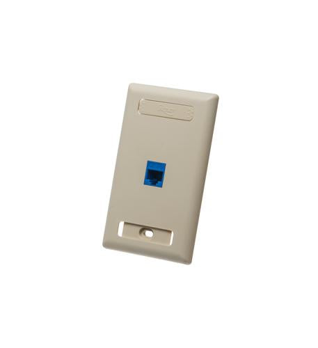 FACEPLATE, ID, 1-GANG, 1-PORT, IVORY