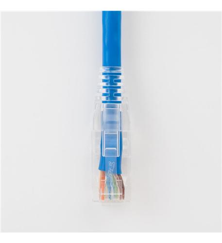 PATCH CORD, CAT6, CLEAR BOOT, 3' BLUE