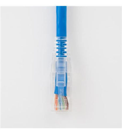 PATCH CORD, CAT6, CLEAR BOOT, 3' BLUE