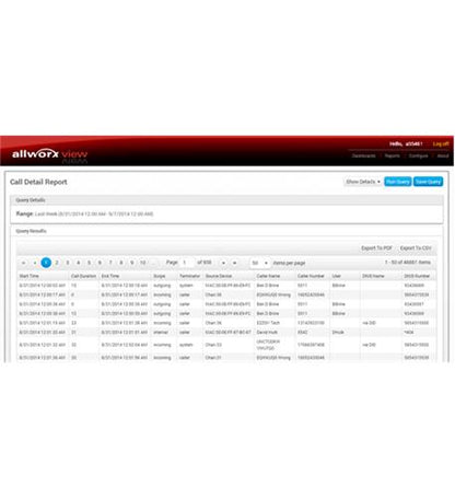 8211221 Call Data and History Reports