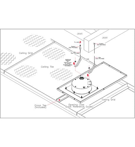 Ceiling Tile Drop-In Auxiliary Speaker