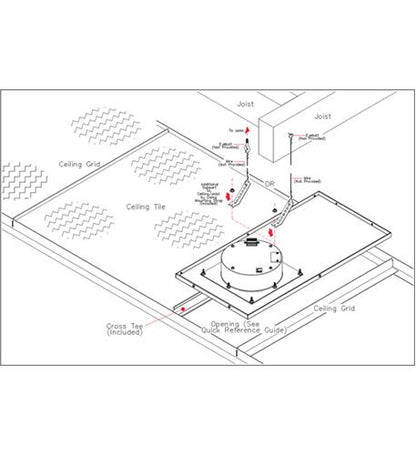 Ceiling Tile Drop-In Auxiliary Speaker