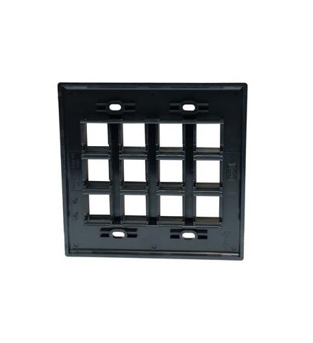 IC107F12BK 12 PORT FACEPLATE BLACK