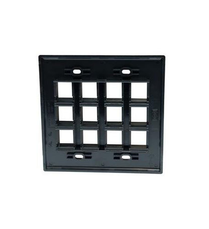 IC107F12BK 12 PORT FACEPLATE BLACK