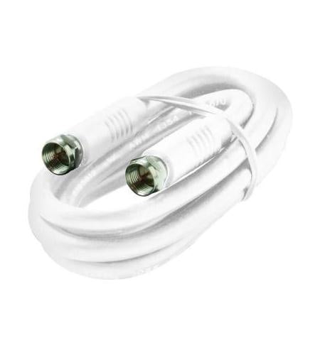 6' F-F White RG6/UL Cable