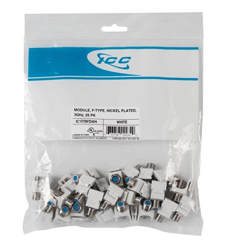 MODULE, F-TYPE NICKEL PLATED 3GHz, 25PK