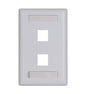 FACEPLATE, ID, 1-GANG, 2-PORT, 10PK, WH