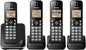 Panasonic KX-TGC384 Cordless Phone System with 4 Handsets - Black