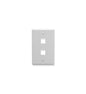 FACEPLATE, OVERSIZED, 2-PORT, WHITE