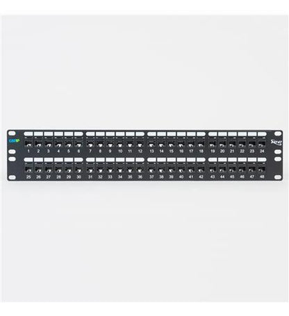 PATCH PANEL,CAT6A, FEED-THRU 48-P,2RMS
