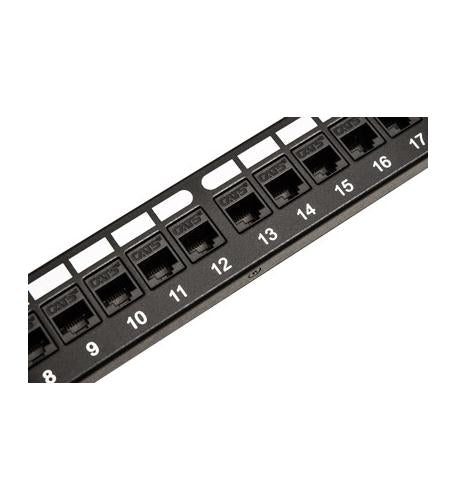 PATCH PANEL,CAT 5e,FEED Thru 24-P,1RMS