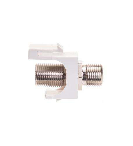 MODULE, F-TYPE, NICKEL PLATED, WHITE