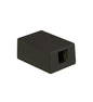 SURFACE MOUNT BOX, 1-PORT, BLACK