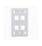 FACEPLATE ID WINDOW 4 PORT WHITE 25PK