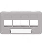 FACEPLATE FURNITURE TIA 4 PORT GRAY