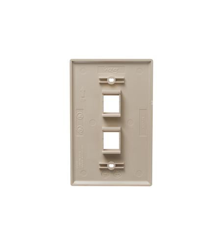 FACEPLATE, OVERSIZED, 2-PORT, IVORY