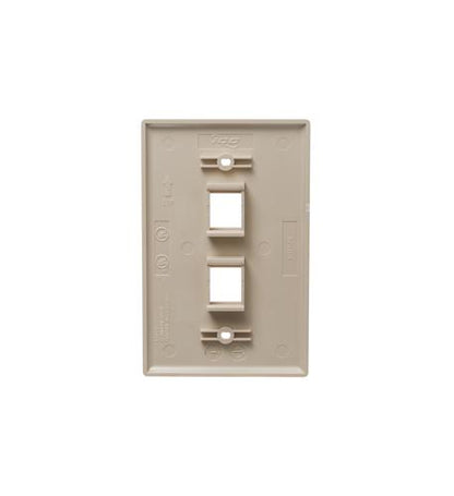 FACEPLATE, OVERSIZED, 2-PORT, IVORY