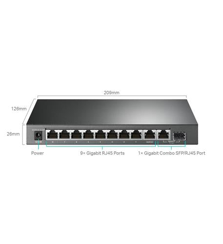 10-Port Gb Smart Switch 8 Port POEplus