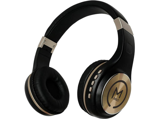 MORPHEUS 360 SERENITY WIRELESS OVER-THE-EAR HEADPHONES, BLUETOOTH 5.0 HEADSET WITH MICROPHONE, HIFI STEREO WIREDWIRELESS BLACKGOLD HP5500G