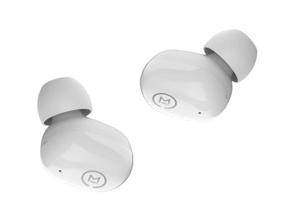 MORPHEUS 360 SPIRE TRUE WIRELESS EARBUDS BLUETOOTH IN-EAR HEADPHONES WITH MICROPHONE HIFI STEREO 20 HOUR PLAYTIME BINAURAL BLUE TW1500W