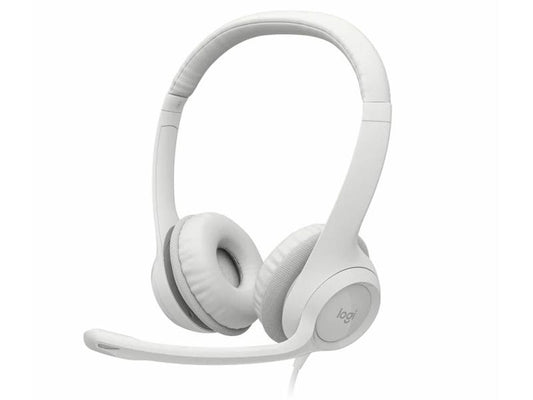 Logitech H390 Wired Headset for PC/Laptop, Off-white - headset