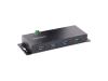 StarTech.com 4-Port Industrial USB 3.0 5Gbps Hub, Rugged USB Hub w/15kV Air/8kV Contact ESD and Surge Protection, DIN/Wall/Desk Mountable USB-A Hub, USB Expansion Hub with Locking Ports - Metal Construction (5G4AINDNP-USB-A-HUB)